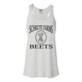 thumbnail image 1 of Womens Schrute Farms Beets Flowy Racerback Tank Top T-Shirt, 1 of 1