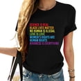 thumbnail image 1 of Womens Science Is Real Black Lives Matter LGBT Pride - Distressed T-Shirt Black, 1 of 5