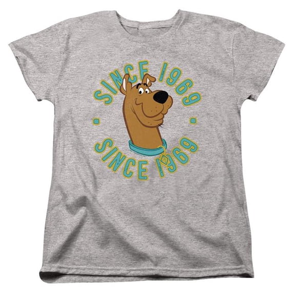 Womens Scooby Doo & Scooby 1969 Short Sleeve T-Shirt, Athletic Heather - Medium