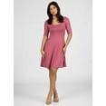 thumbnail image 1 of Womens Scoop Neck Knee Length A-Line Dress, 1 of 11