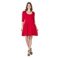 thumbnail image 1 of Womens Scoop Neck Fit and Flare Dress, 1 of 7