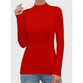 thumbnail image 1 of Womens Scoop Neck Long Sleeve Slim Fit Basic T Shirt, 1 of 6
