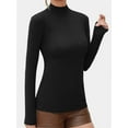 thumbnail image 1 of Womens Scoop Neck Long Sleeve Slim Fit Basic T Shirt, 1 of 6