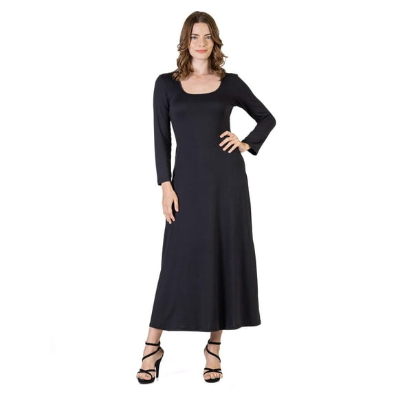Womens Scoop Neck Maxi Dress