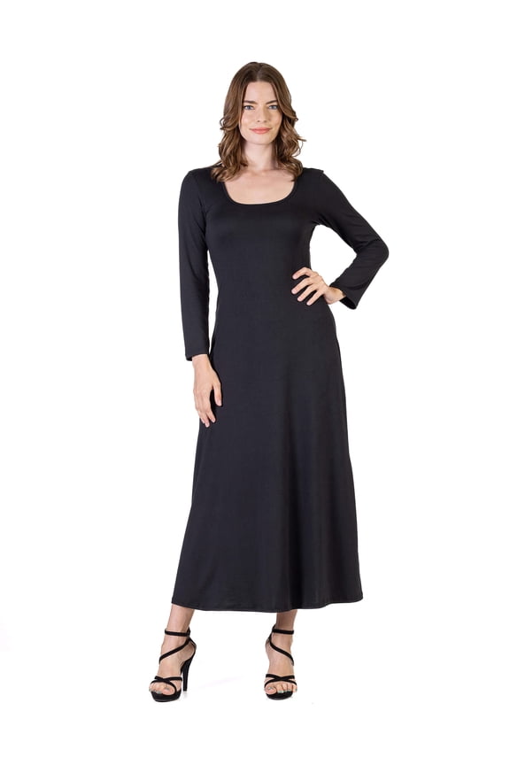 Womens Scoop Neck Maxi Dress