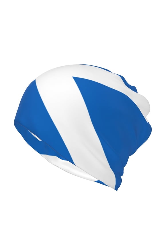 Womens Scottish Flag Slouchy Beanie Cap Headwear Hat Turban