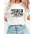 thumbnail image 1 of Womens Scripture Wear Biblical Faith Shirts Jesus is King John 14:6 Lettering Print Tshirts Christian Graphic Tees Short Sleeve Classic Tops for Daily Outfits White,S, 1 of 6