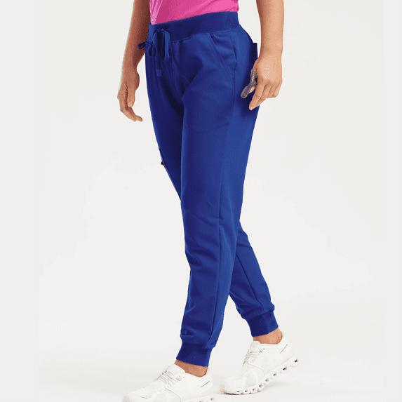 Womens Scrub Pants Soft Stretch Yoga Style Summer Pants with Pockets Plus Size Slim Fit Jogger Scrubs Pants for Women Tall Blue S