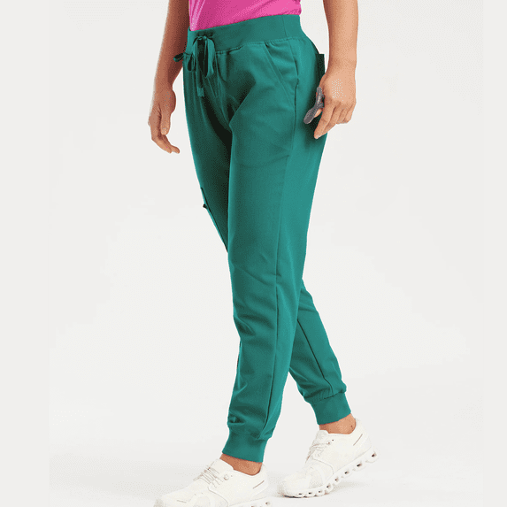 Womens Scrub Pants Soft Stretch Yoga Style Summer Pants with Pockets Plus Size Slim Fit Jogger Scrubs Pants for Women Tall Green S