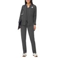 thumbnail image 1 of Womens Scrub Sets Stretch 2 Piece Uniforms Suit Nursing Fitted V Neck Top with Jogger Style Pants Gray XXL, 1 of 4