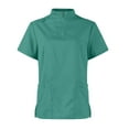 thumbnail image 1 of Womens Scrubs Sets Clothing Scrub Set Uniformes De Enfermeras De Mujer Solid Color Stand Up Collar Zipper Pocket Green S, 1 of 4