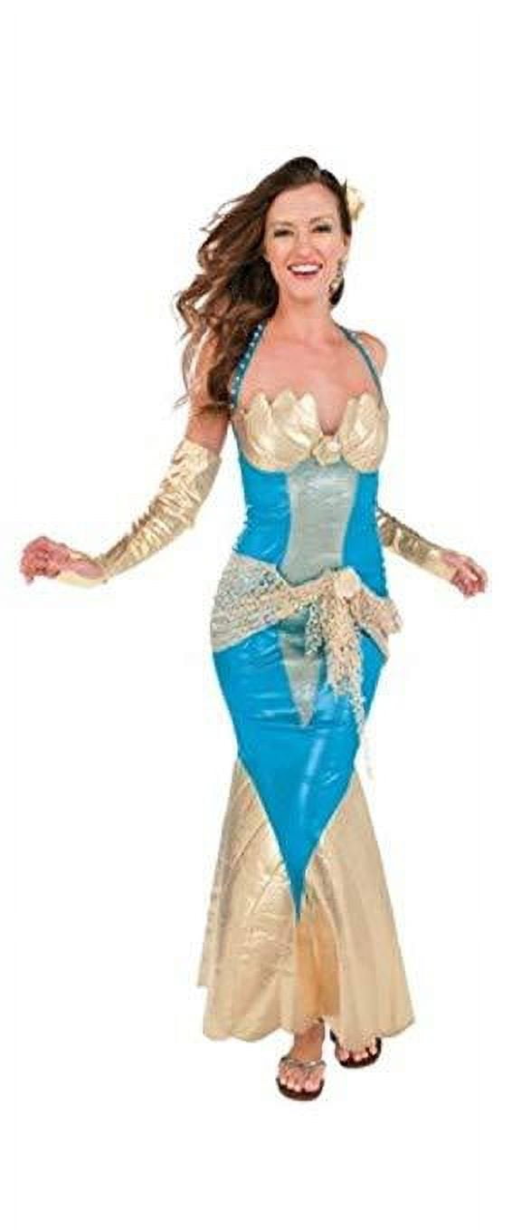 Womens Sea Goddess Blue Shimmer Mermaid Dress Costume Medium (8-10) -  Walmart.com
