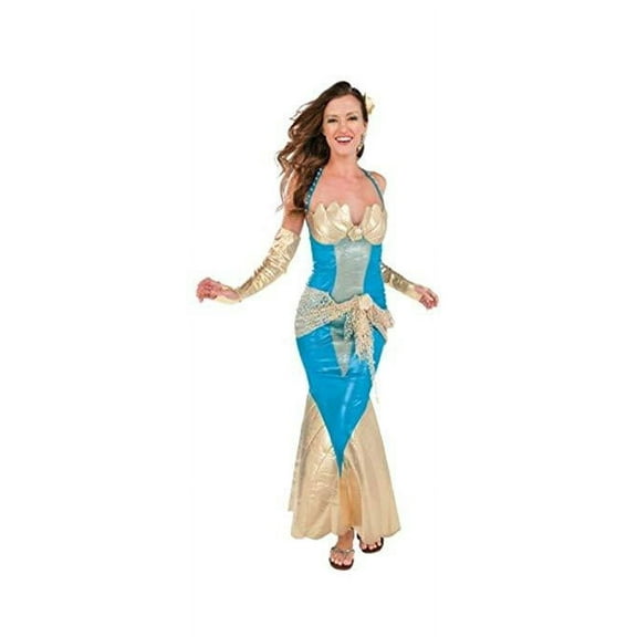 Womens Sea Goddess Blue Shimmer Mermaid Dress Costume Medium (8-10)