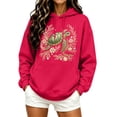 thumbnail image 1 of Womens Sea Turtle Print Hoodies Long Sleeve Hooded Sweatshirt Fall Casual Pullover, 1 of 5