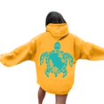 thumbnail image 1 of Womens Sea Turtle Print Hoodies Long Sleeve Hooded Sweatshirt Fall Casual Pullover, 1 of 6