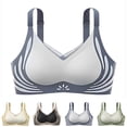 thumbnail image 1 of Womens Seamless Bra, Full Coverage Soft Support Bra with Adjustable Straps, Stylish Design, Comfort T-Shirt Bra | VerBelle,Black 2XL, 1 of 4
