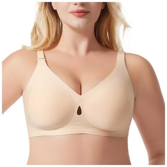 Womens Seamless Bras No Underwire Supportive Wireless Push Up Full Coverage Bralette Comfort T-Shirt Bra Posture Bras for Women for Back Support
