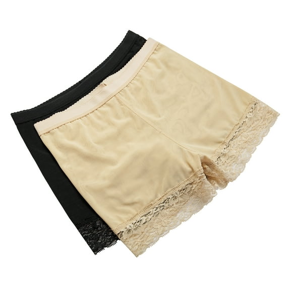 Womens Seamless Butt Lifter Padded Lace Panties Enhancer Underwear, Beige, S