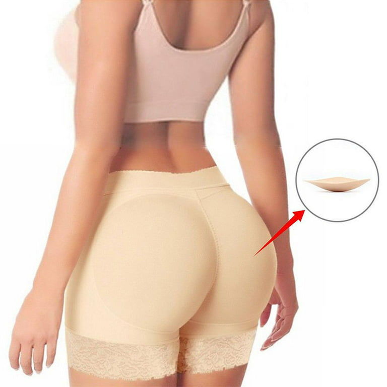 Womens Seamless Butt Lifter Panties Padded Removable Butt Pad Lace Panties  Enhancer Underwear Shapewear Panty Enhancing Control Boyshort for Women 