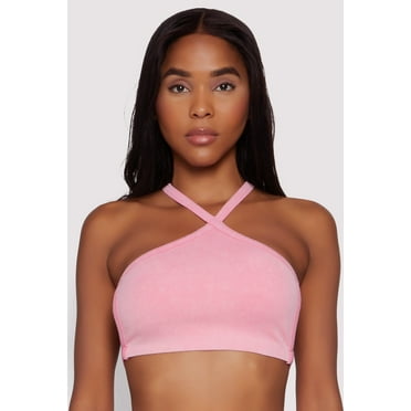 Womens Seamless Caged Open Back Crop Top