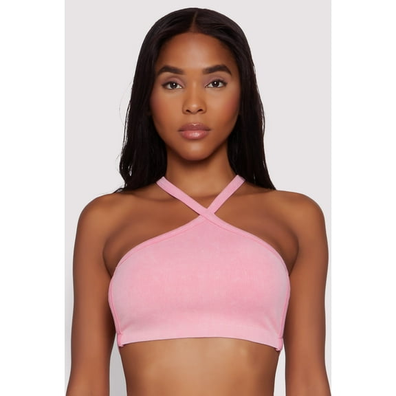 Womens Seamless Caged Open Back Crop Top