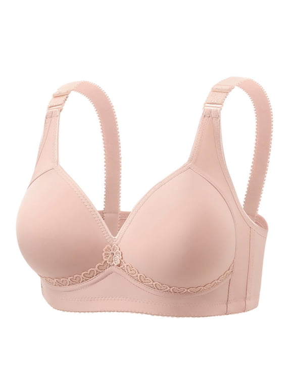 Womens Seamless Everyday Bras, Deep V Bras for Women - Comfortable Wireless Support Bra, Full Coverage No Underwire Bra for Everyday Comfort M-3XL
