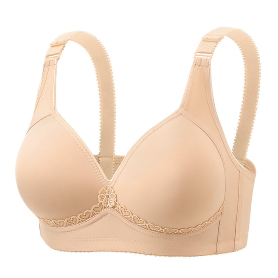 Womens Seamless Everyday Bras, Deep V Bras for Women - Comfortable Wireless Support Bra, Full Coverage No Underwire Bra for Everyday Comfort M-3XL