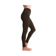 ALTATAC Womens Seamless Fleece High Waisted Stretch Long Yoga Fitness Leggings Pants - Brown, Regular