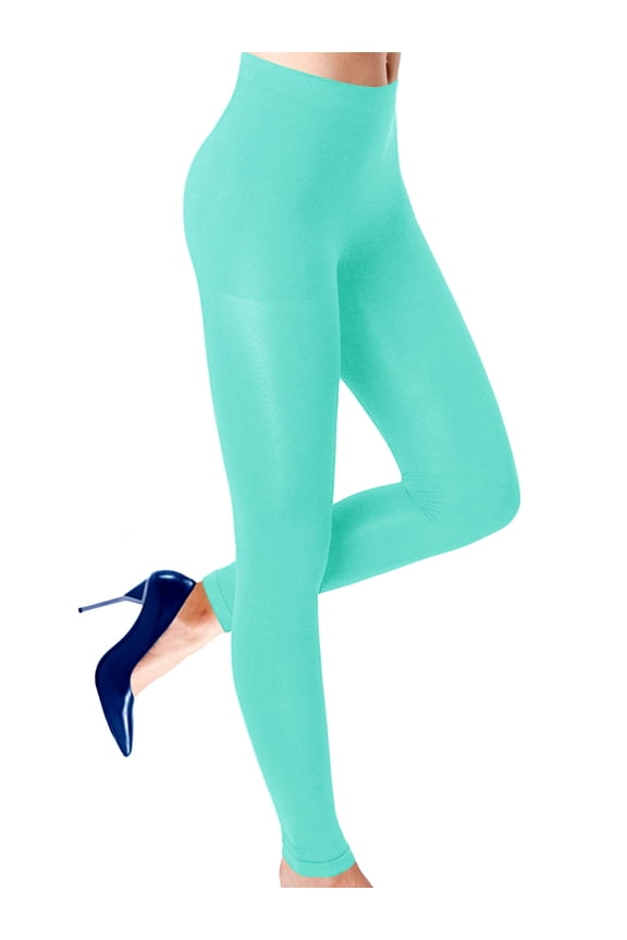 Womens Seamless High Waisted Stretch Long Workout Yoga Fitness Leggings Pants-Mint S/M