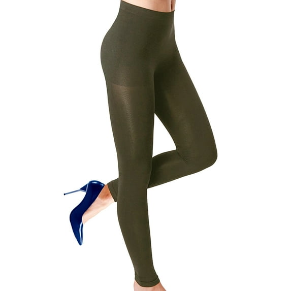 Womens Seamless High Waisted Stretch Long Workout Yoga Fitness Leggings Pants-Olive S/M