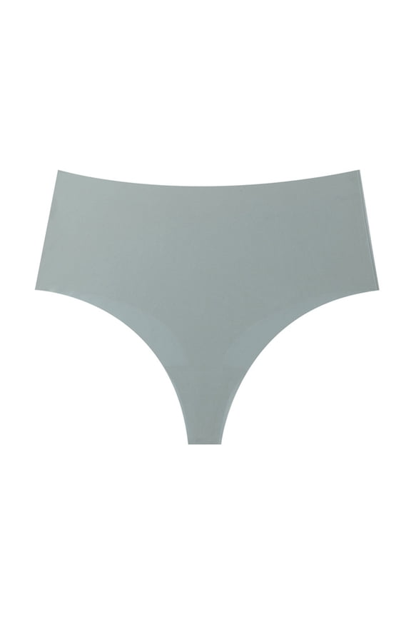 Womens Seamless High Waisted Underwear Breathable Nylon Spandex Comfort Fit Invisible No Show Panties Tummy Control Cheeky Gray,Size XL