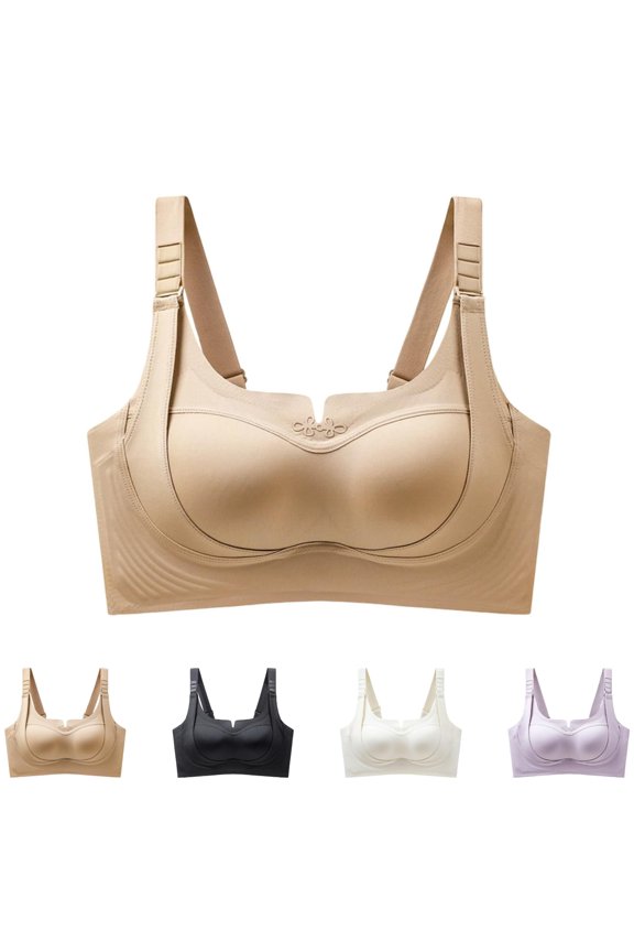 Womens Seamless Lift Bras Push Up Custom Bust Shaping Bra Full Coverage Wireless Comfy Soft Bralettes for Seniors Ladies Supportive Anti-Sagging Everyday Breathable No Underwire Bras