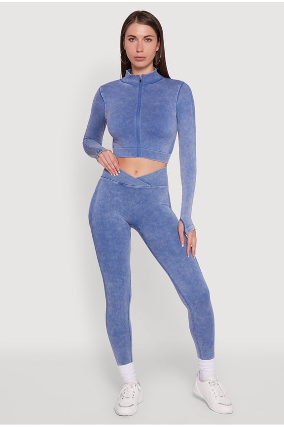 Womens Seamless Mineral Wash Ruched High Waisted Leggings