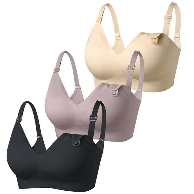 Womens Seamless Nursing Bra Front Buckle Breastfeeding Maternity