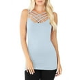 thumbnail image 1 of Womens Seamless Nylon Criss Cross Cami Long Tank Top, 1 of 7