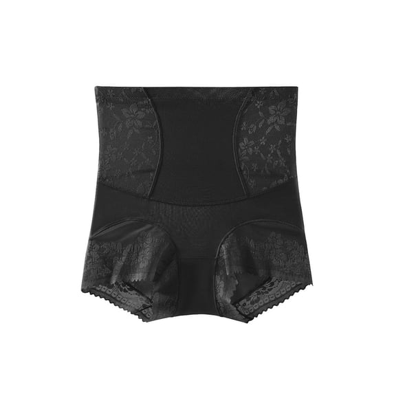 Womens Seamless Panties High Waisted Breathable Briefs Soft Stretchy Quick Dry Solid Color Underwear Black XL