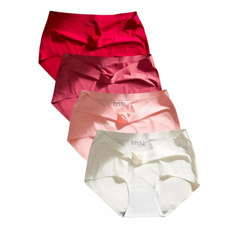 Women Ice Silk Panties Underpants Breathable Seamless Ladies