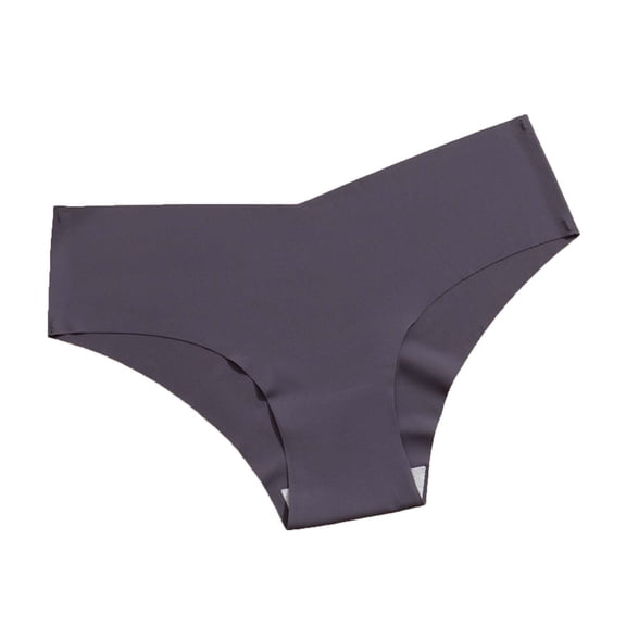 Womens Seamless Panties No Show & No VPL - 100% Cotton Cheeky Underwear for Everyday Comfort, Breathable Invisible Gray,Size M