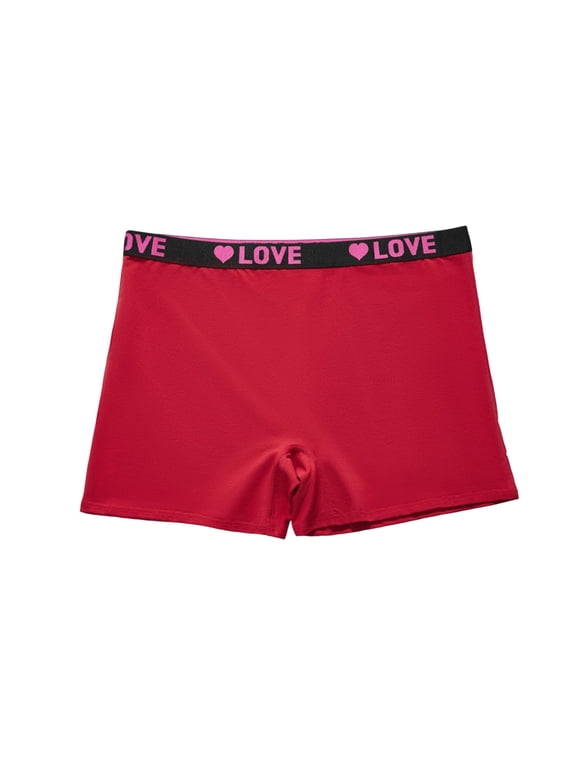 Womens Seamless Panties No Show Plus Size Boy Shorts Anti Chafe Invisible Underwear Full Coverage Red,Size 4XL