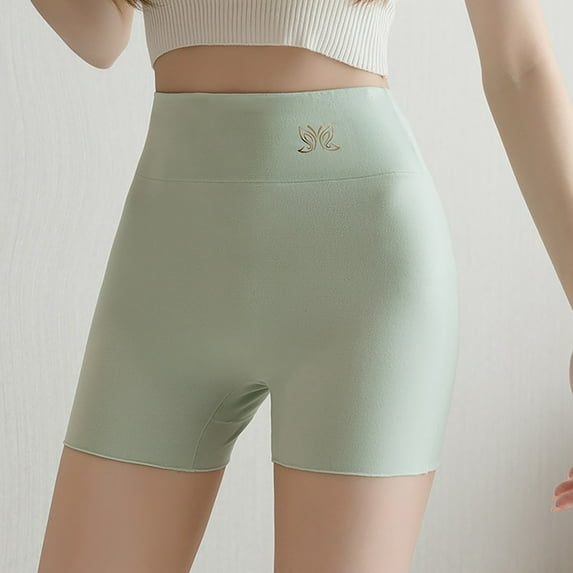 Womens Seamless Shaping Boyshorts Panties Tummy Control Underwear Slimming Shapewear Shorts for Under Dress Green XL