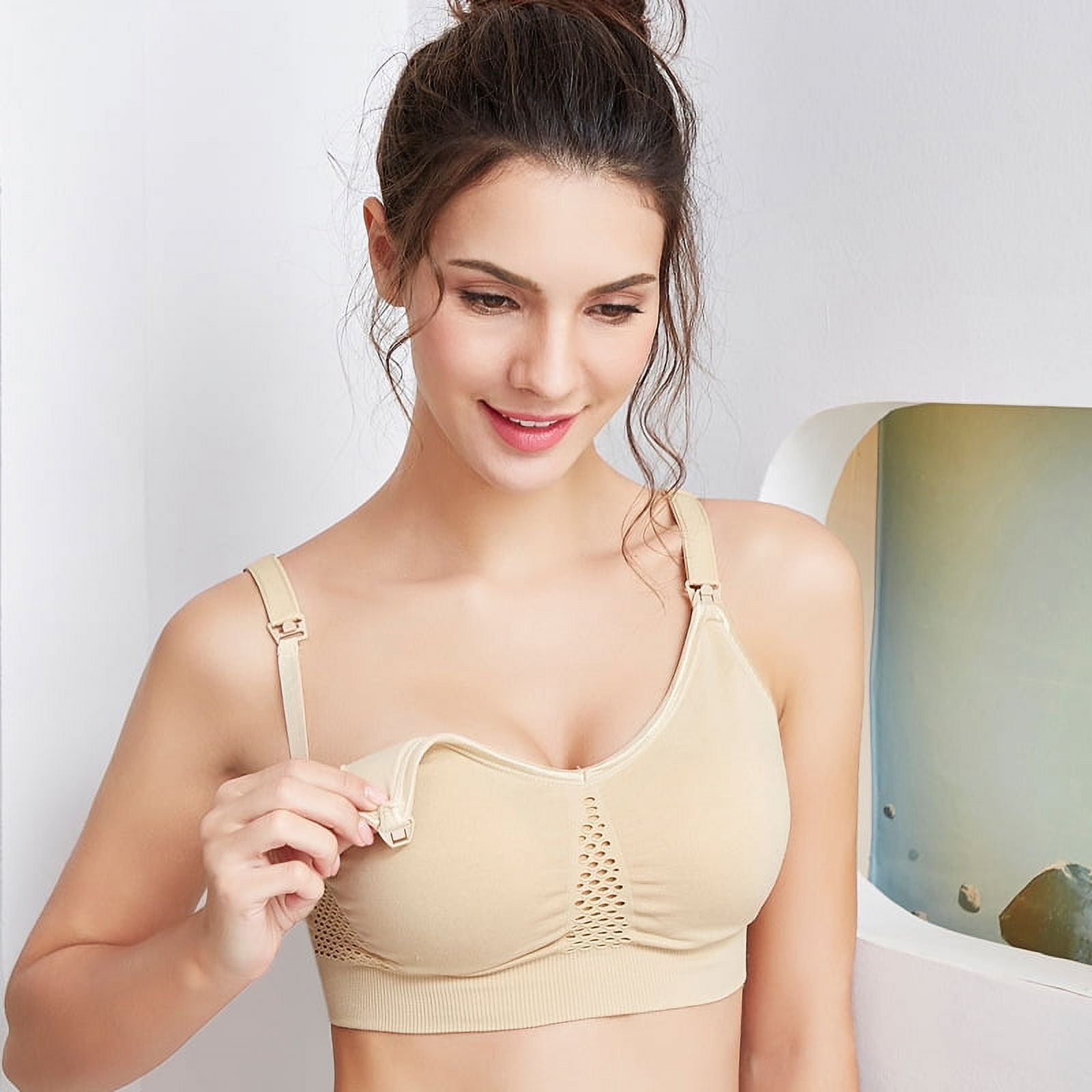 Seamless nursing bra with pads  Maternity underwear / Nursing
