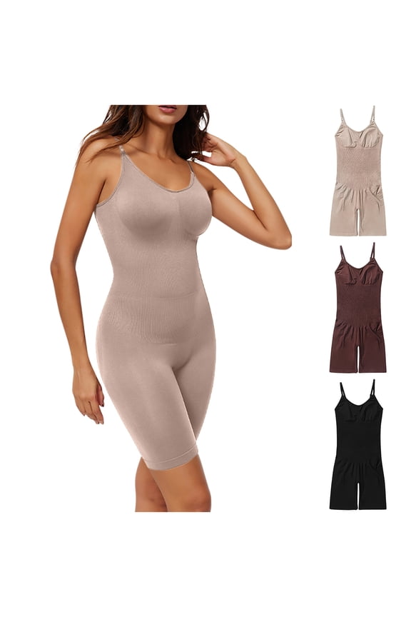 Womens' Seamless Sleeveless Bodysuit Women's Adjustable Shoulder Strap Plus Size Tight Fitting Hip Lifting And Shaping Jumpsuit Black Xxl