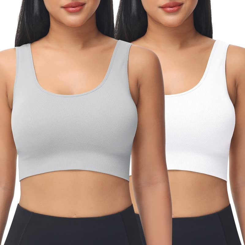 Womens Seamless Sports Bra Wireless Compression Bras Super Comfort Yoga Bralette Breathable Crop