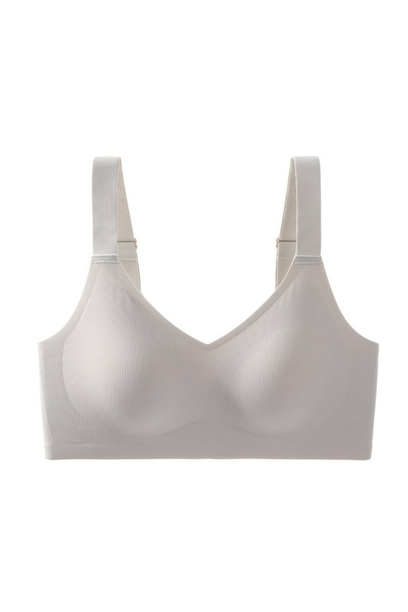 Womens Seamless Support Bras Comfortable Ribbed Wireless Push up Lingeriev Full Cup Everyday Sports Bralette