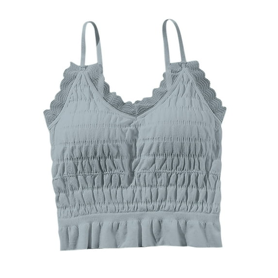 Womens Seamless Thermal Camisole Adjustable Straps Lace Detail Built-in Pad Warm Sleepwear Top Comfortable Undershirt