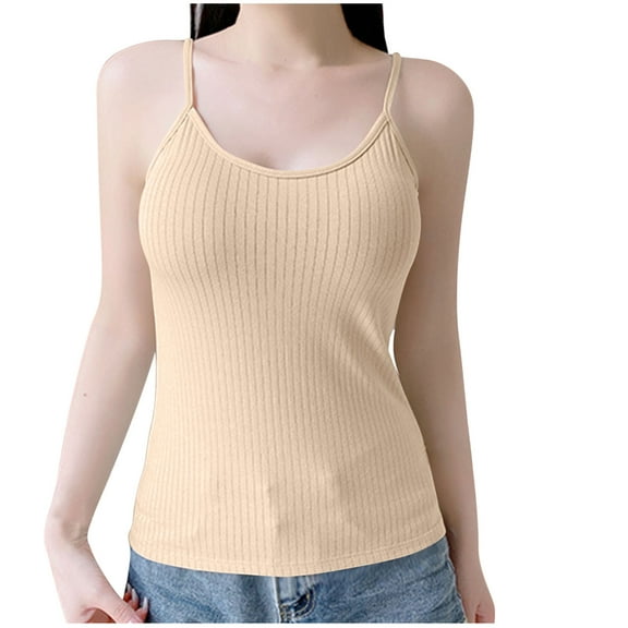Womens Seamless Thermal Undershirt Ribbed Camisole Sleeveless Warm Top Lightweight Base Layer Sleepwear for Layering