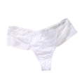 thumbnail image 1 of Womens Seamless Thong No Show Invisible Underwear, Ultra Soft Nylon Spandex Basic Essential for Tight Clothing & Everyday Wear, White 1-Piece,Size M, 1 of 3