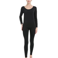 Thermajane Thermal Underwear for Women Crewneck Long Johns Set (X-Small ...
