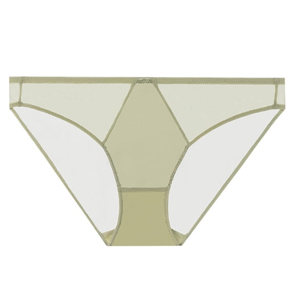 Womens Seamless Underwear No Show Sheer Mesh Bikini Panties - Breathable Lightweight for Everyday, Sage Green, S-XXL,Size XL