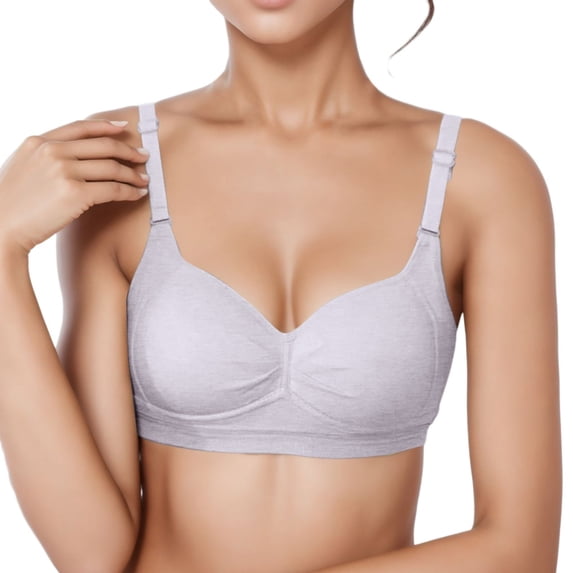 Womens Seamless Wireless Bras Full Coverage No Wire Bra Thin T‑shirt Bra Adjustment Strap Everyday Bralettes GY2 32